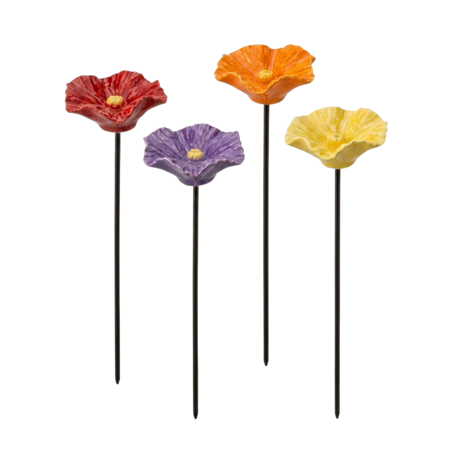 BeeSip™ Ceramic Flowers | Decorative Ceramic Bee Watering Bowls (Set of 4)