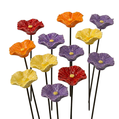 BeeSip™ Ceramic Flowers | Decorative Ceramic Bee Watering Bowls (Set of 4)