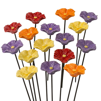 BeeSip™ Ceramic Flowers | Decorative Ceramic Bee Watering Bowls (Set of 4)