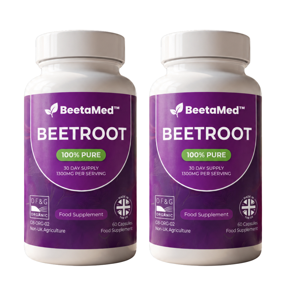 BeetaMed™ Beetroot Capsules | Daily Circulation, Energy & Joint Support Supplement