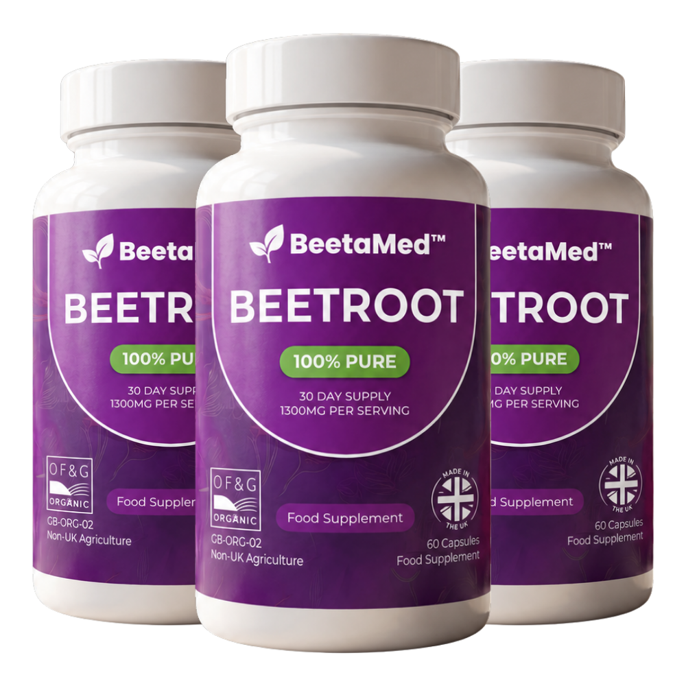 BeetaMed™ Beetroot Capsules | Daily Circulation, Energy & Joint Support Supplement