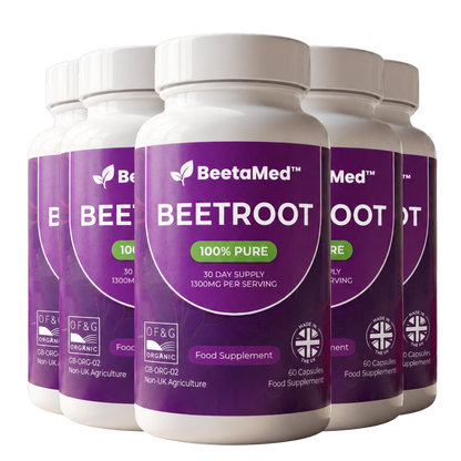 BeetaMed™ Beetroot Capsules | Daily Circulation, Energy & Joint Support Supplement