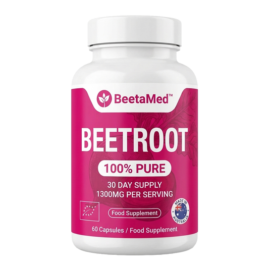 BeetaMed™ Beetroot Capsules | Daily Circulation, Energy & Joint Support Supplement