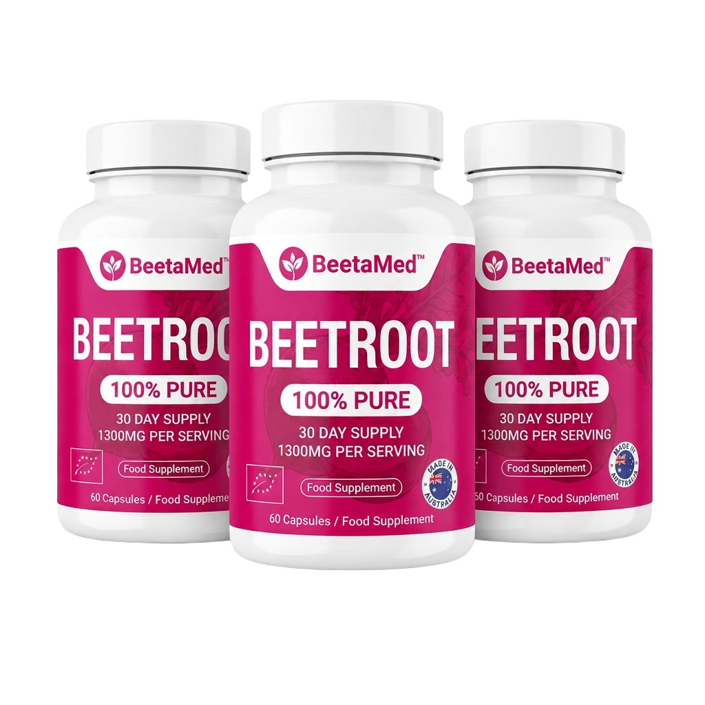 BeetaMed™ Beetroot Capsules | Daily Circulation, Energy & Joint Support Supplement